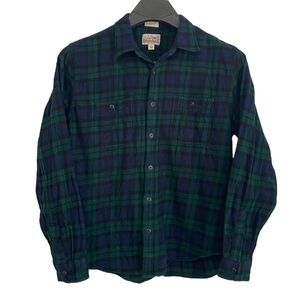 J.Crew mens Size Large 100% cotton double brushed mid-weight plaid flannel shirt